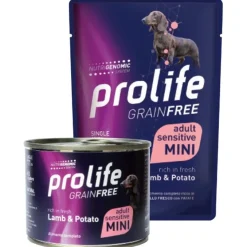 Prolife Grain Free Agnello Fresco Con Patate Cibo Umido Per Cani Adulti Taglia Mini Bustina 100g