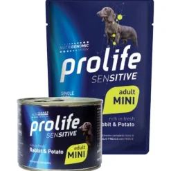 Prolife Sensitive Coniglio Con Patate Cibo Umido Per Cani Adulti Taglia Mini Bustina 100g