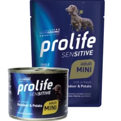 Prolife Sensitive Renne Con Patate Cibo Umido Per Cani Adulti Taglia Piccola Bustina 100g