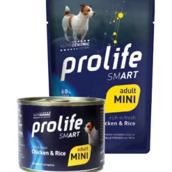 Prolife Smart Pollo Fresco Con Riso Cibo Umido Per Cani Adulti Taglia Mini Lattina 200g