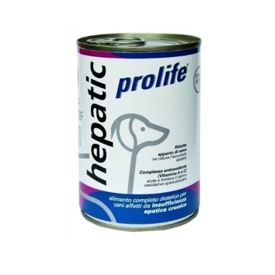 Prolife Veterinary Hepatic Cibo Umido Per Cani Lattina 400g