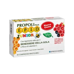 Propoli Plus Epid Junior Gusto Lampone/Fragole/Mirtillo 30 Compresse Masticabili