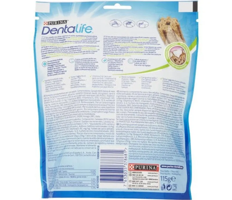 Purina Dentalife Snack Daily Oral Care Per Cani 12 - 25kg Taglia Medium 5 Stick