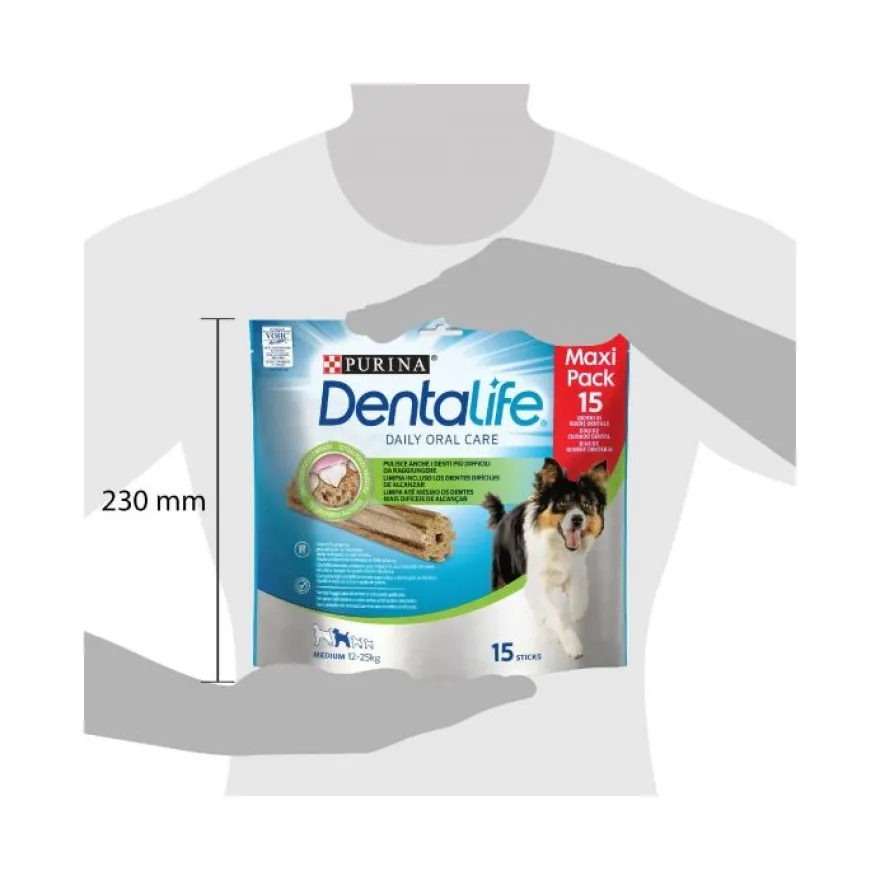 Purina Dentalife Snack Daily Oral Care Per Cani 12 - 25kg Taglia Medium 15 Stick