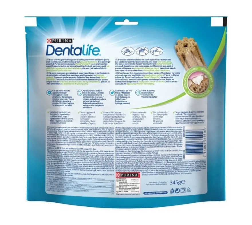 Purina Dentalife Snack Daily Oral Care Per Cani 12 - 25kg Taglia Medium 15 Stick