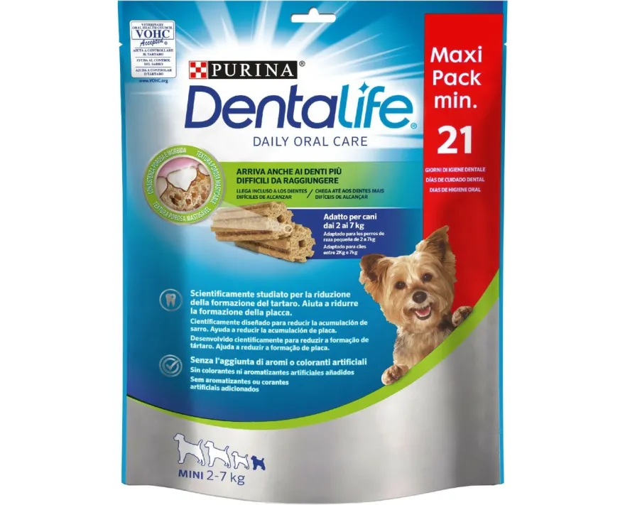 Purina Dentalife Snack Daily Oral Care Per Cani 2 - 7kg Taglia Mini 21 Stick