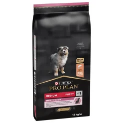 Purina Pro Plan Medium Puppy Sensitive Skin Cibo Secco Con Salmone Per Cuccioli Taglia Media Sacco 12 kg