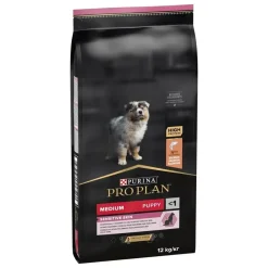 Purina Pro Plan Medium Puppy Sensitive Skin Cibo Secco Con Salmone Per Cuccioli Taglia Media Sacco 12 kg