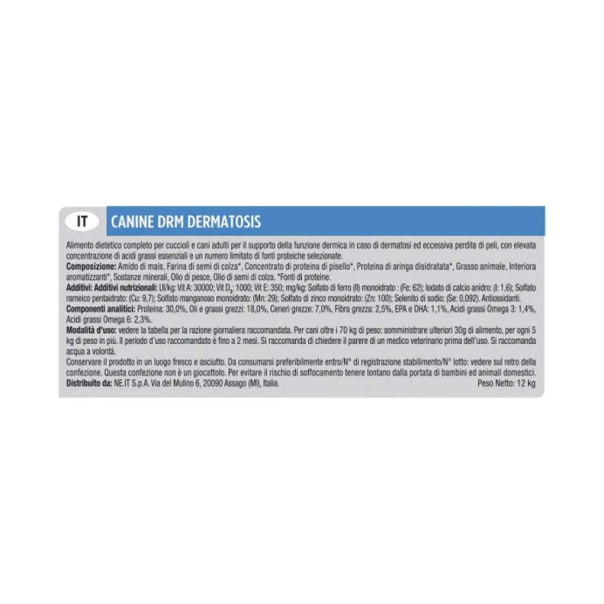 Purina Pro Plan Veterinary Diets Secco Cane DRM Dermatosis Sacco 12kg
