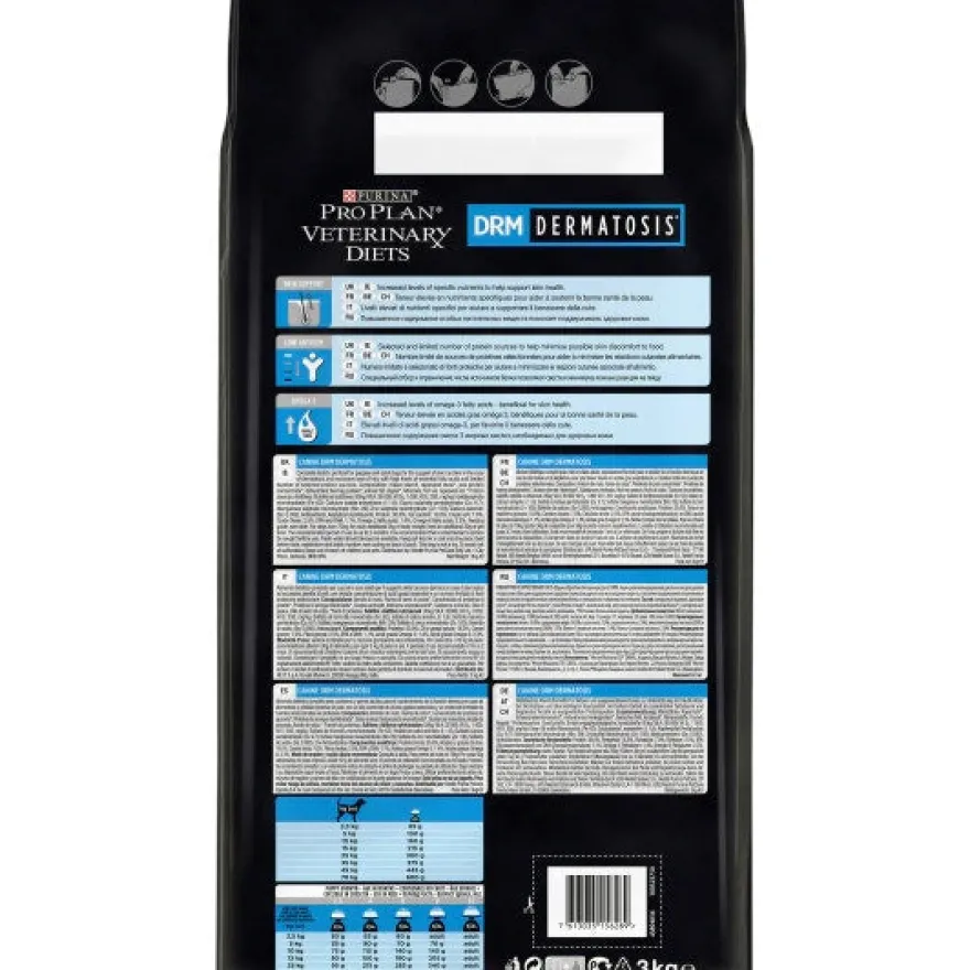 Purina Pro Plan Veterinary Diets Secco Cane DRM Dermatosis Sacco 3kg