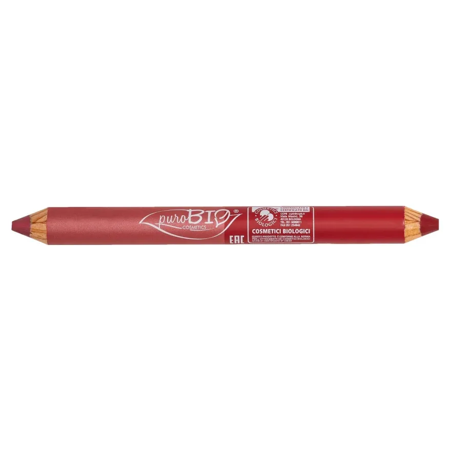 Purobio Matitone Duo Labbra Day E Night Rosa Corallo Rosso Ciliegia 4,2g