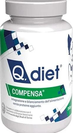 Q Diet Compensa Polvere Alimento Complementare Minerale Cani/Gatti 1000g