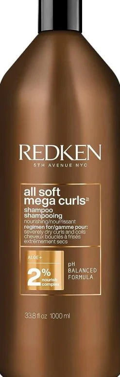 Redken All Soft Mega Curl Shampoo Per Capelli Ricci 1 Litro