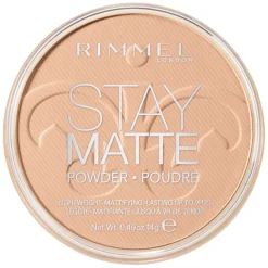 Rimmel Cipria Compatta Stay Matte Tonalità 005 Silky Beige 14g