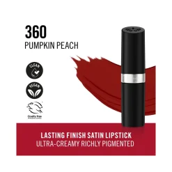 Rimmel Lasting Finish Rossetto Satinato Idratante Formula Vegana 4g 360 Pumpkin Peach