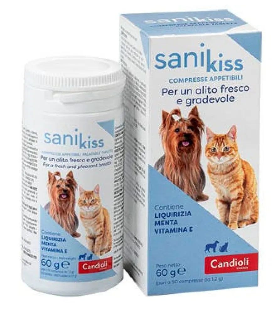 Sani Kiss 50 Mangime Complementare Alito Fresco Per Cani E Gatti 50 Compresse