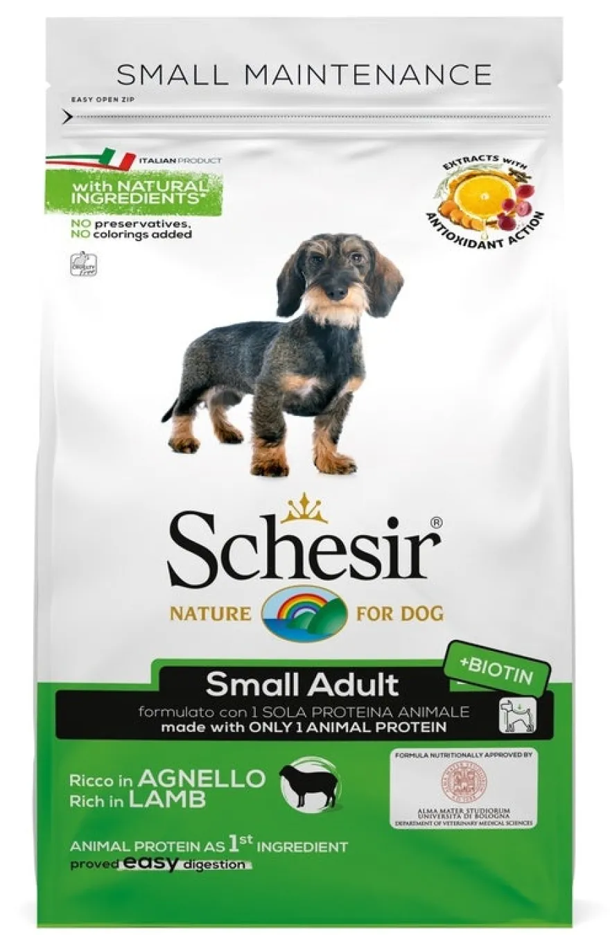 Schesir Maintenance Crocchette Con Agnello Per Cani Adulti Taglia Piccola Sacco 800g