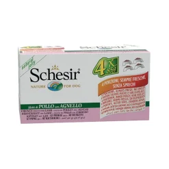 Schesir Multipack Filetti Di Pollo Con Agnello Cibo Umido Cani 4x85g