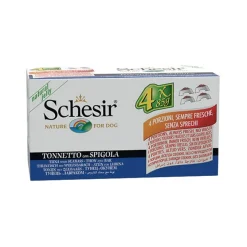 Schesir Multipack Tonnetto Con Spigola Cibo Umido Cani 4x85g