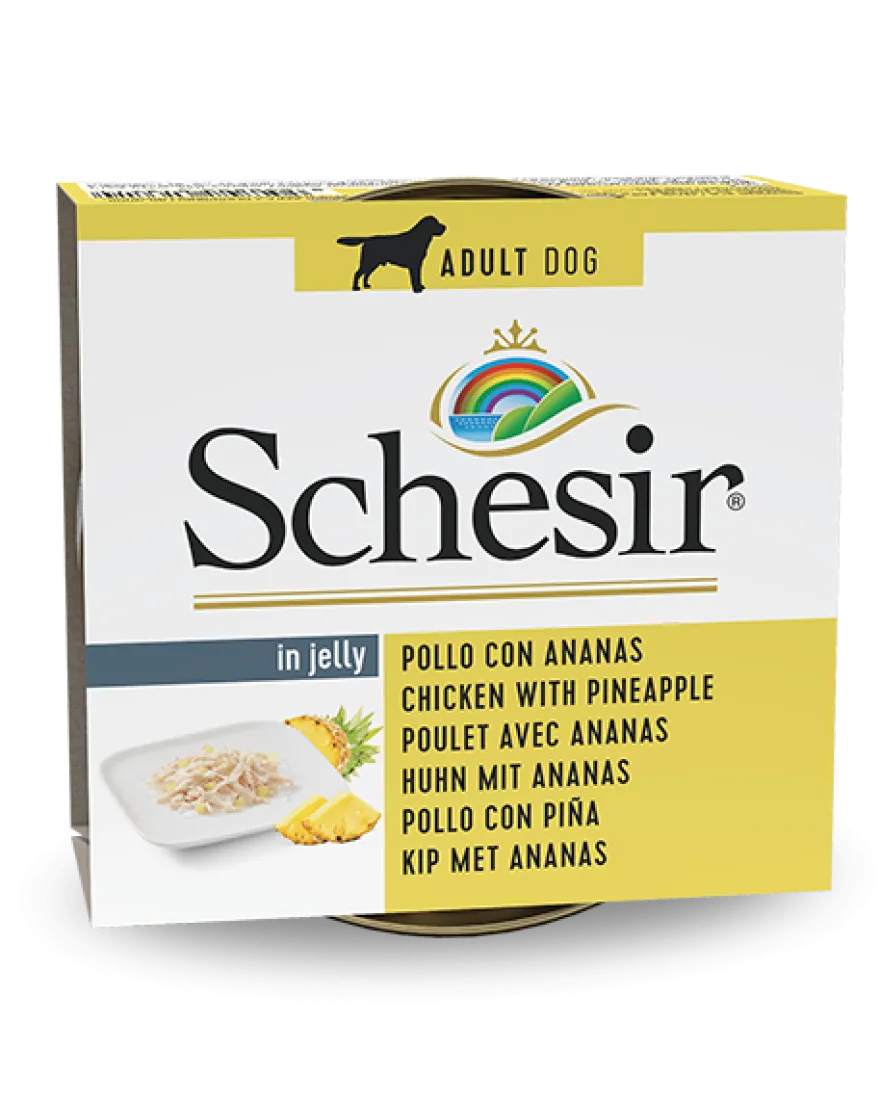 Schesir Pollo Con Ananas Cibo Umido Cani Adulti Lattina 150 g