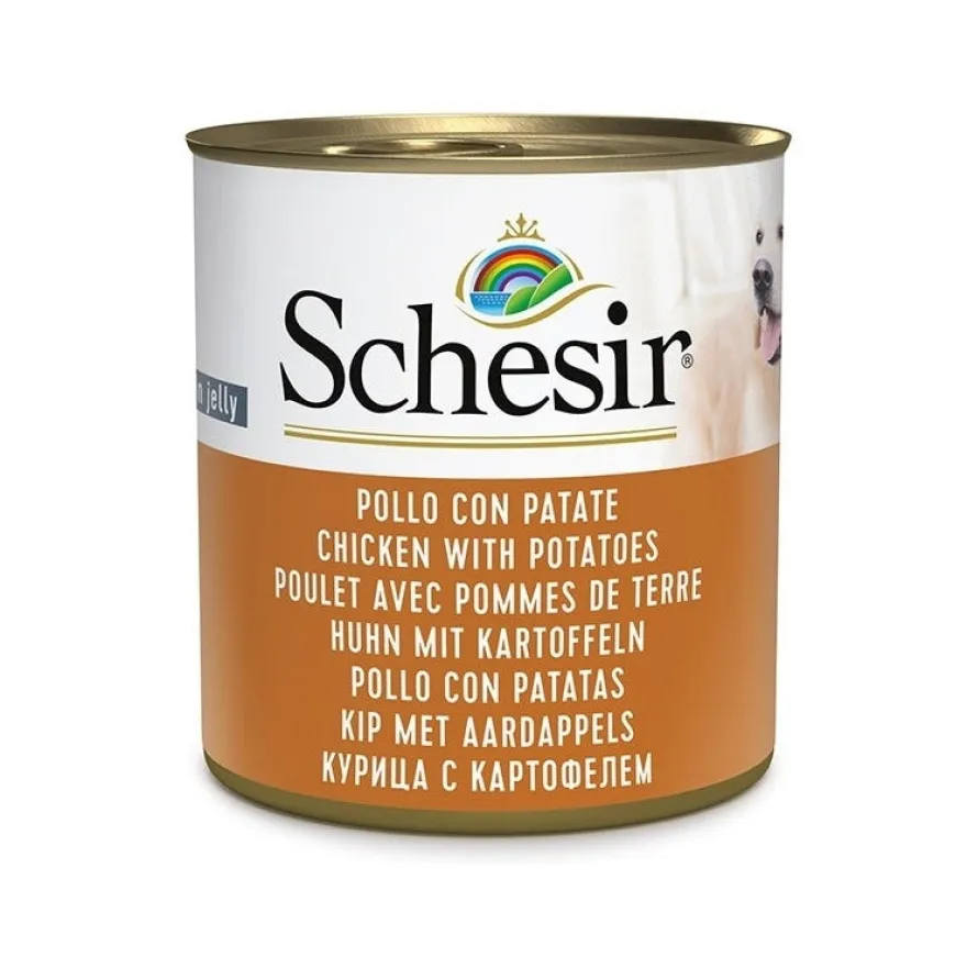 Schesir Pollo Con Patate Cibo Umido Cani Adulti Lattina 285g