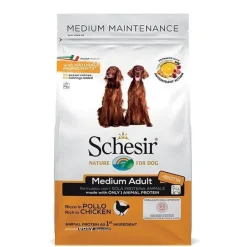 Schesir Ricco In Pollo Cibo Secco Cani Adulti Taglia Media Sacco 3 Kg