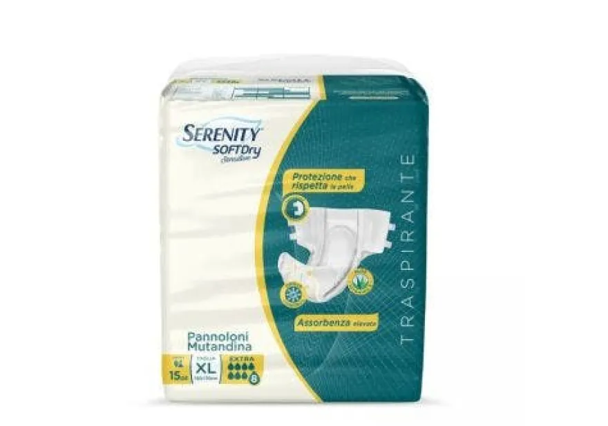 Serenity Pannolone Mutandina sd Sensitive Extra Taglia xl 15 Pezzi