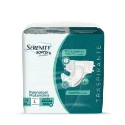 Serenity Soft Dry Sensitive Pannolone Mutandina Super Taglia L 15 Pezzi