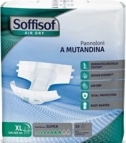 Soffisof Air Dry Super Pannolone A Mutandina Taglia XL 15 Pezzi