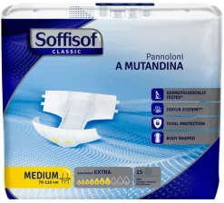 Soffisof Classic Extra Pannolone A Mutandina Taglia M 15 Pezzi