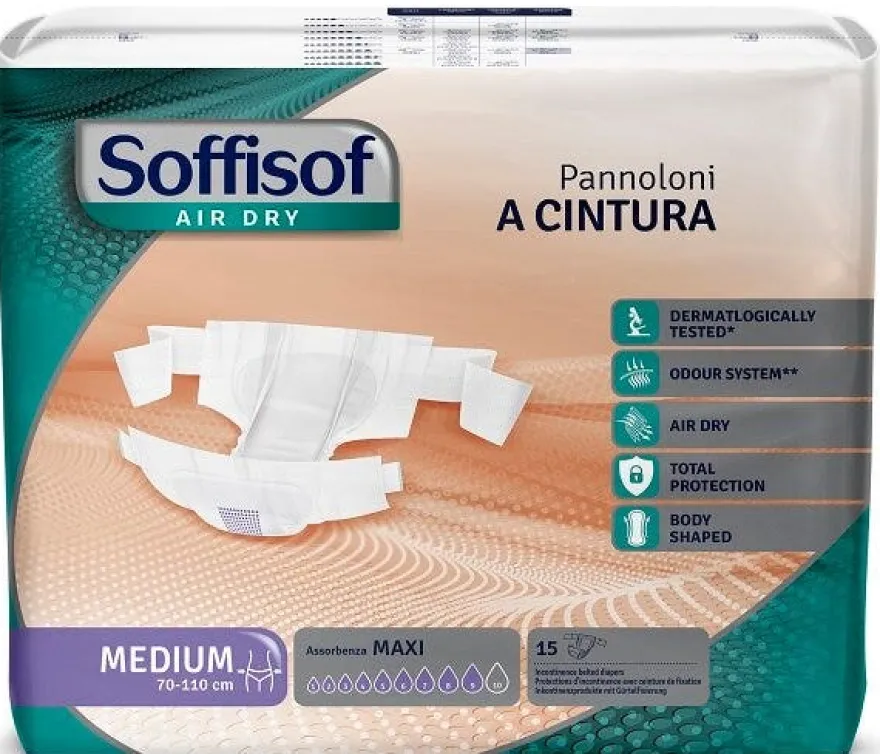 Soffisof Classic Maxi Pannolone A Cintura Taglia M 15 Pezzi