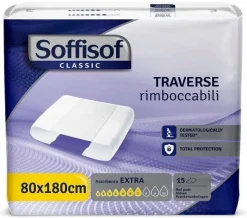 Soffisof Classic Traversa Rimboccabile Per Incontinenza Extra 80x180cm 15 Pezzi