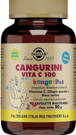 Solgar Cangurini Vita C 100 90 Tavolette Masticabili