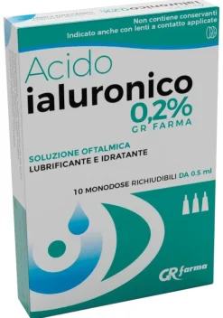 Soluzione Oftalmica Lubrificante Acido Ialuronico 0,2% 10 Monodose Richiudibili da 0,5ml