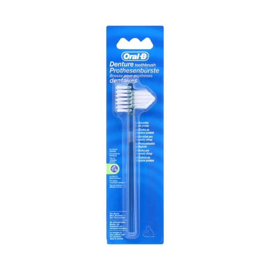 Spazzolino Per Dentiere Oral-B In Confezione Da 1 Doppia Testina Per Pulizia Di Dentiere E Protesi Dentarie