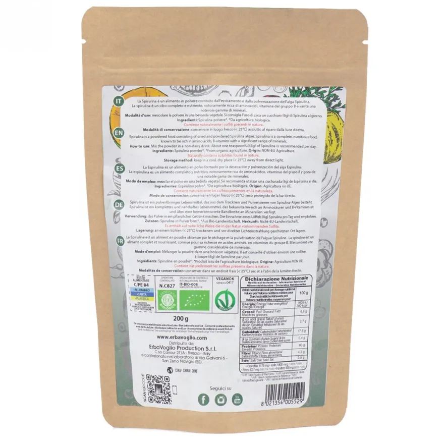 Spirulina Polvere Bio 200g