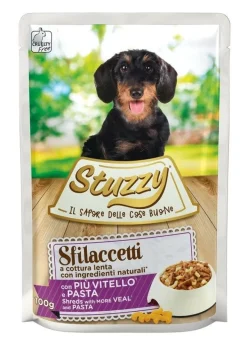 Stuzzy Cane Adulto Sfilaccetti con Vitello e Pasta 100g