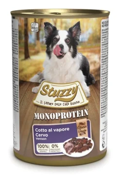 Stuzzy Monoprotein Al Cervo Cibo Umido Cani Adulti Barattolo 400g