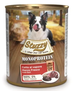 Stuzzy Monoprotein Al Manzo Cibo Umido Cani Adulti Barattolo 800g