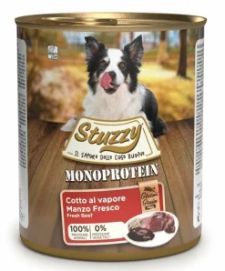 Stuzzy Monoprotein Al Manzo Cibo Umido Cani Adulti Barattolo 800g