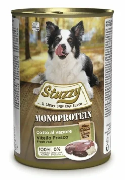 Stuzzy Monoprotein Al Vitello Cibo Umido Per Cani Adulti Barattolo 400g