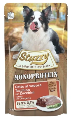 Stuzzy Monoprotein Bocconcini Con Tacchino E Zucchini Cibo Umido Cani Adulti Bustina 150g