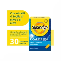 Supradyn Ricarica 50+ Integratore Vitamine e Minerali con Antiossidanti 30 Compresse Rivestite