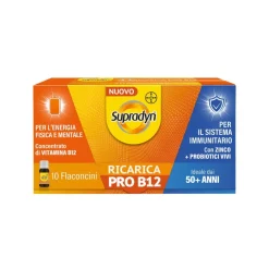 Supradyn Ricarica PRO B12 Integratore Adulti 50+ con Vitamina B12 e Zinco 10 Flaconcini