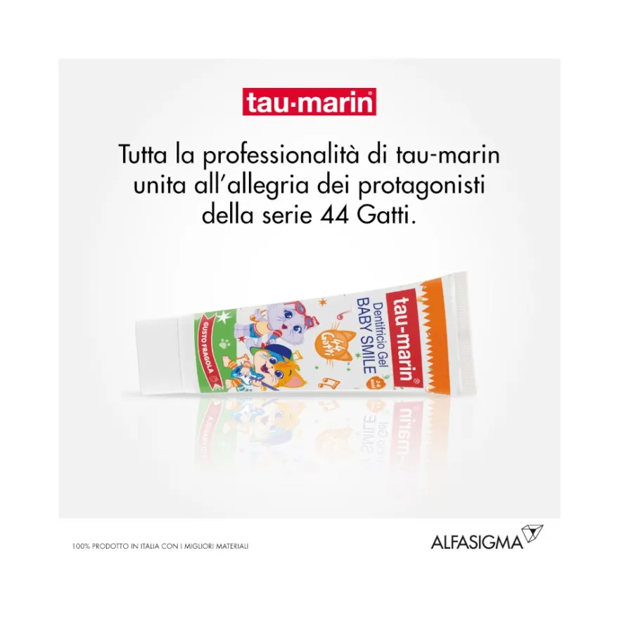 Taumarin Dentifricio Baby Gusto Fragola 44 Gatti 2-6 Anni 50ml