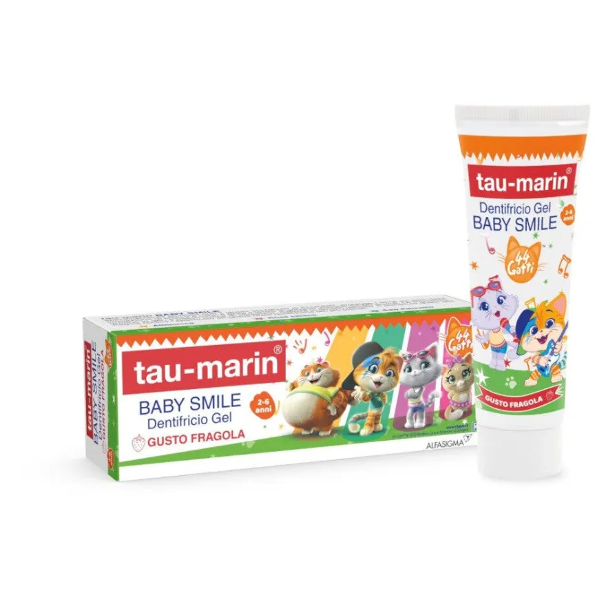 Taumarin Dentifricio Baby Gusto Fragola 44 Gatti 2-6 Anni 50ml
