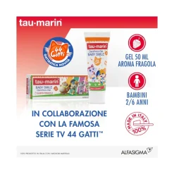 Taumarin Dentifricio Baby Gusto Fragola 44 Gatti 2-6 Anni 50ml