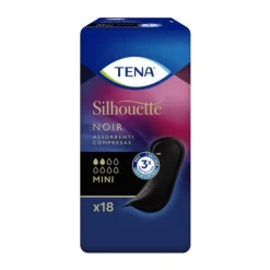 Tena Silhouette Noir Mini Assorbente Nero Incontinenza Leggera 18 Pezzi
