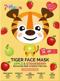 7th Heaven Maschera Viso Tessuto Stampa Tigre Adulti/Bambini 8 Anni+