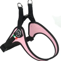 Tre Ponti Pettorina Easy Fit Con Sottopancia Regolabile Bordo Cannetè Rosa Per Cani 6/7kg Taglia 3